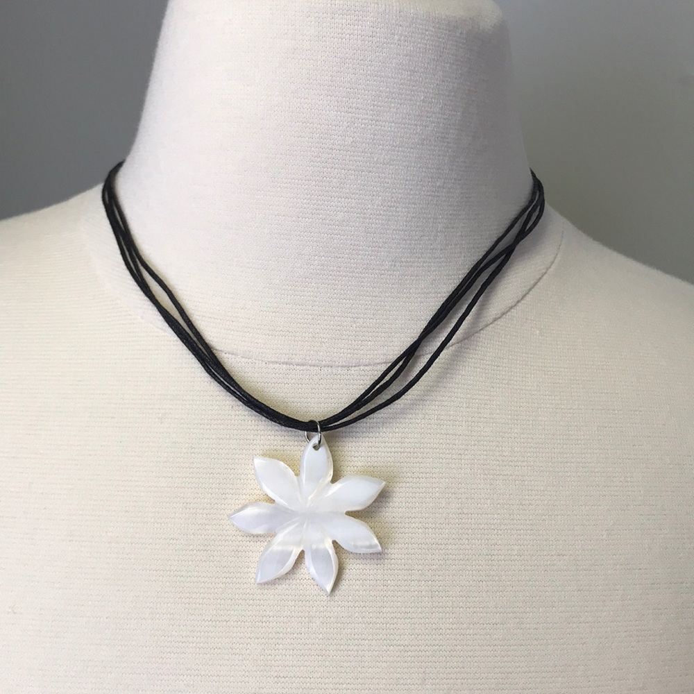 Iridescent Flower Necklace